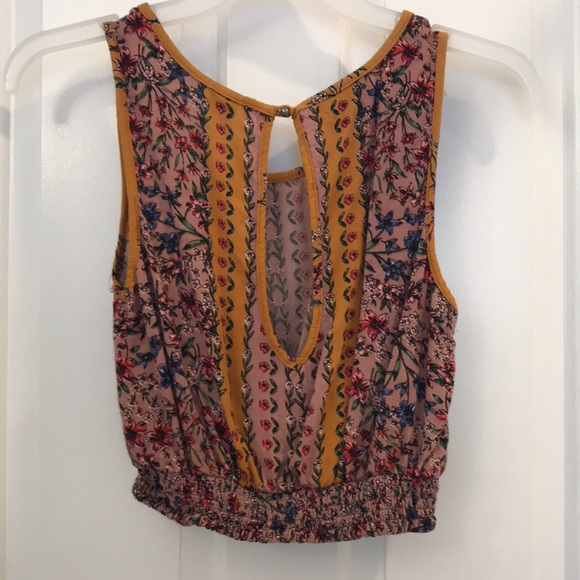 Angie Floral Crop top Size S - Picture 2 of 4